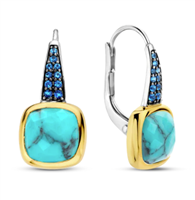 Orecchini Ti Sento Milano Donna Statement in Argento Turchese 7969TQ - 7969TQ
